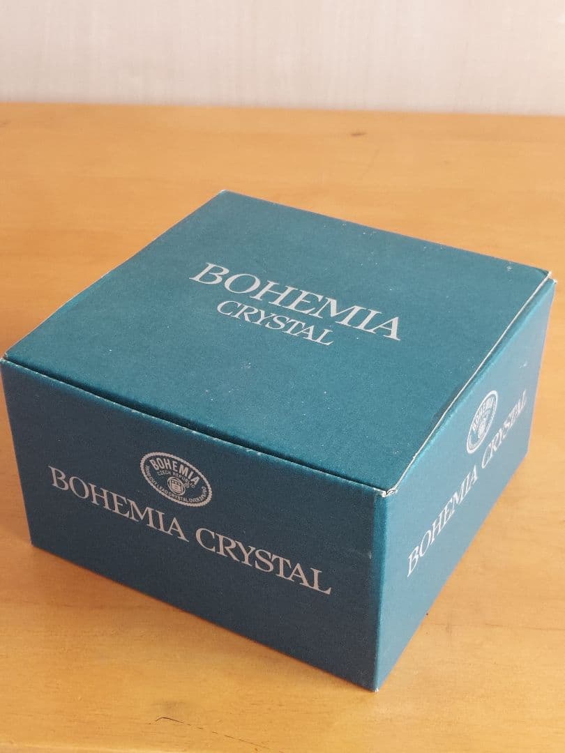 BOHEMIA CRYSTAL ハート型皿 元箱付き