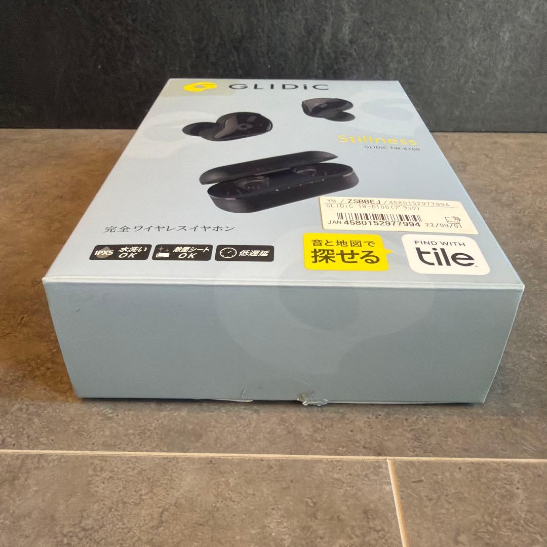 【美品】GLIDIC TW-6100 ブラック 完全 ワイヤレスイヤホン 黒
