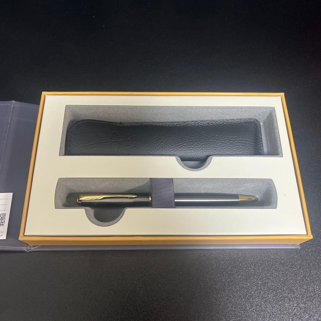 Parker ボールペン ソネット グレイGT レザーケース・ギフトボックス付