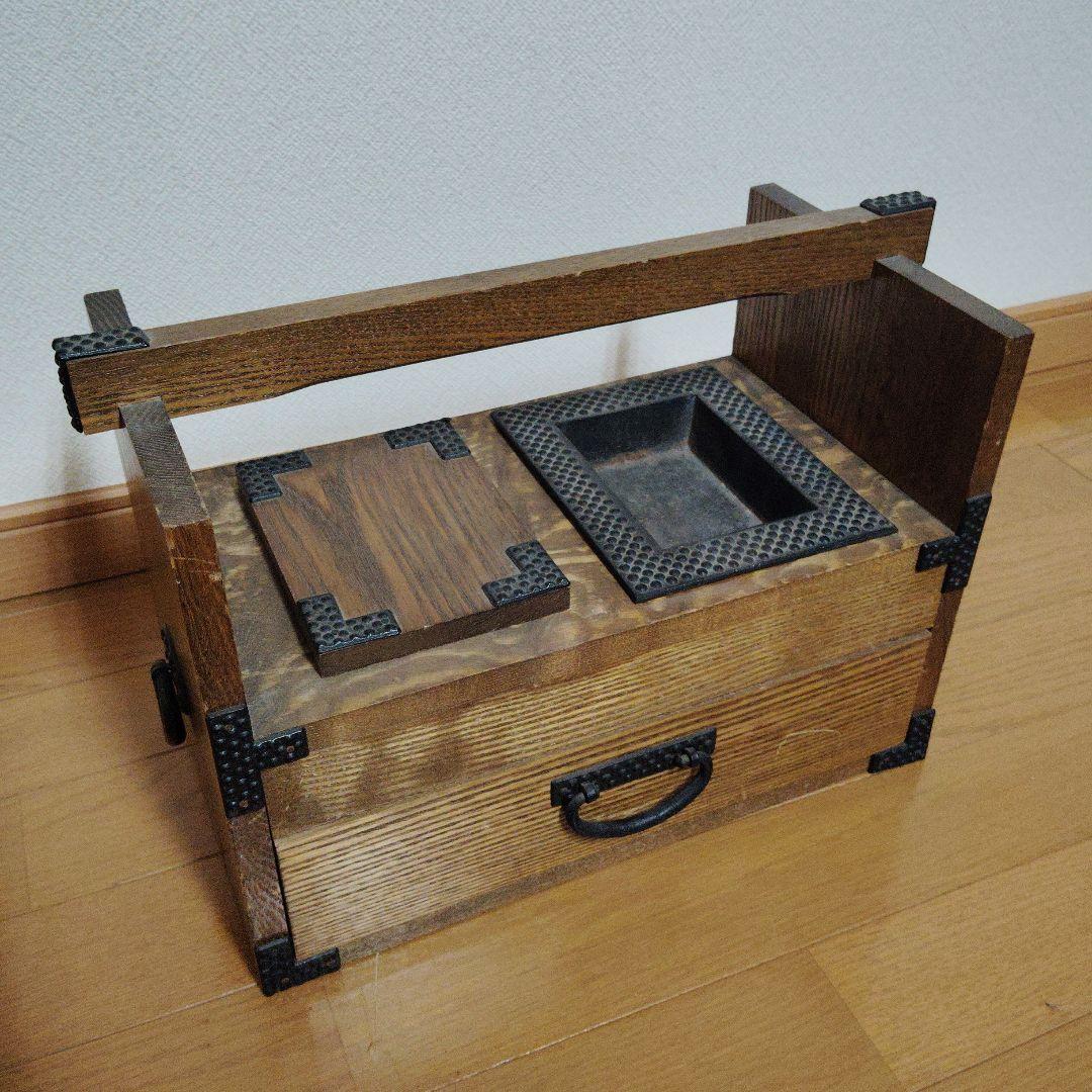 ●古道具●置型灰皿 手提げ灰皿 タバコ キセル