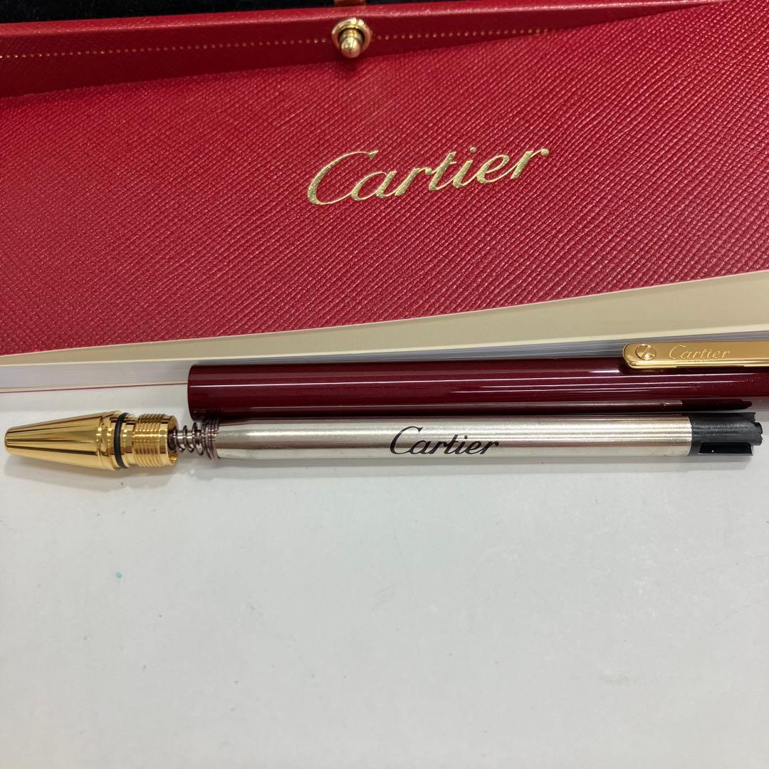 未使用 カルティエ Cartier ボールペン サントス ボルドー バーガンディ