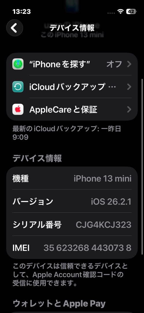 iPhone 13 mini スターライト 本体 充電ケーブル付き