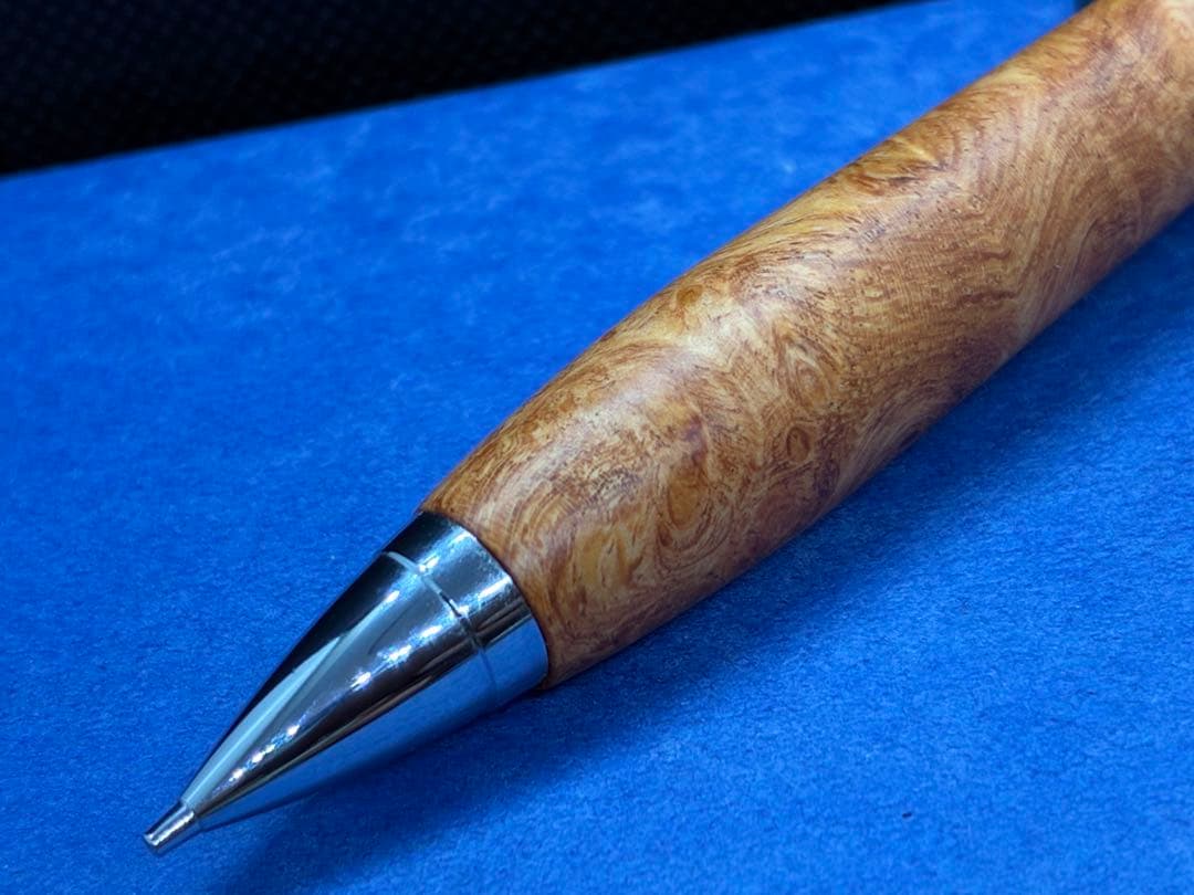 【早い者勝ち】極上花梨瘤　シャーペン0.5 加藤金属　木軸ペン　ハンドメイド