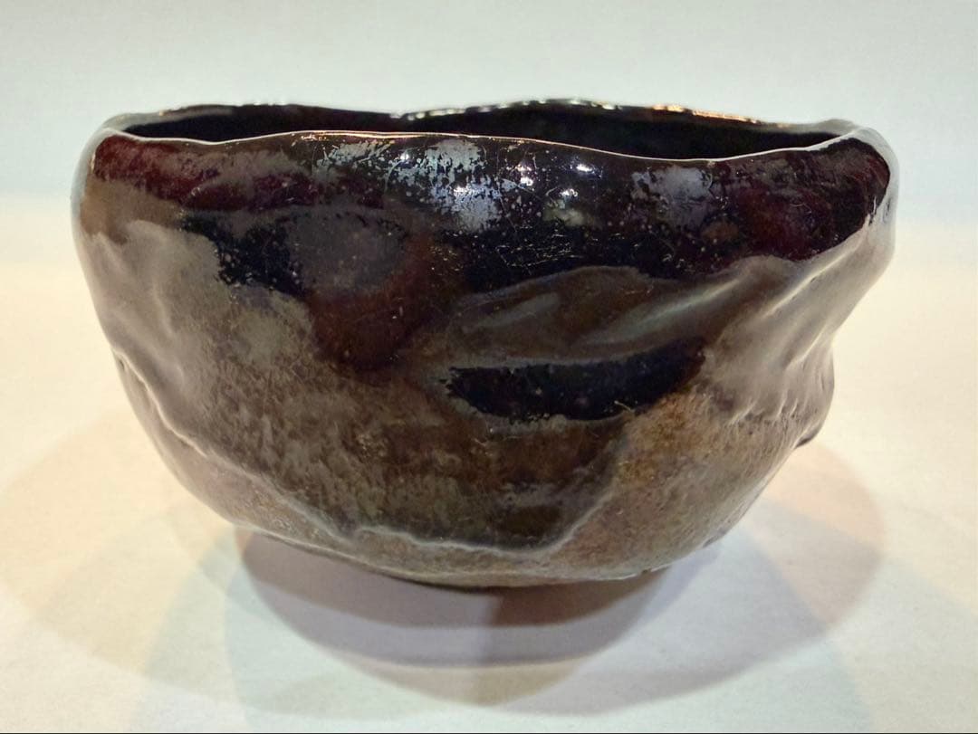大樋焼 長左衛門　茶碗 黒茶碗 茶道具　古作　古印