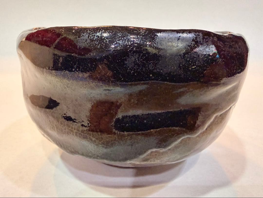 大樋焼 長左衛門　茶碗 黒茶碗 茶道具　古作　古印
