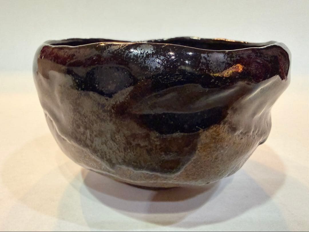 大樋焼 長左衛門　茶碗 黒茶碗 茶道具　古作　古印