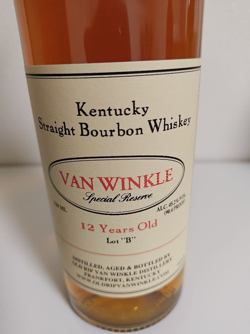 《希少ウイスキー》VAN WINKLE 12 Years Old Lot B