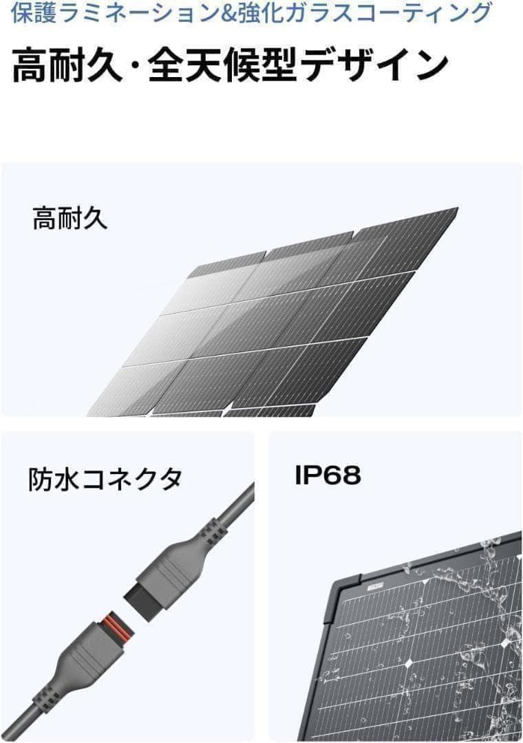 EcoFlow 125W 両面ソーラーパネル 4枚セット