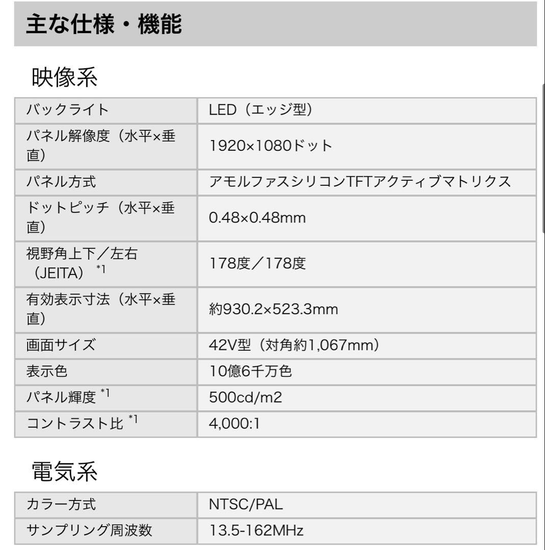 SONY FWD-42B2 ディスプレイ・モニター　大型　店舗 ソニー　激安