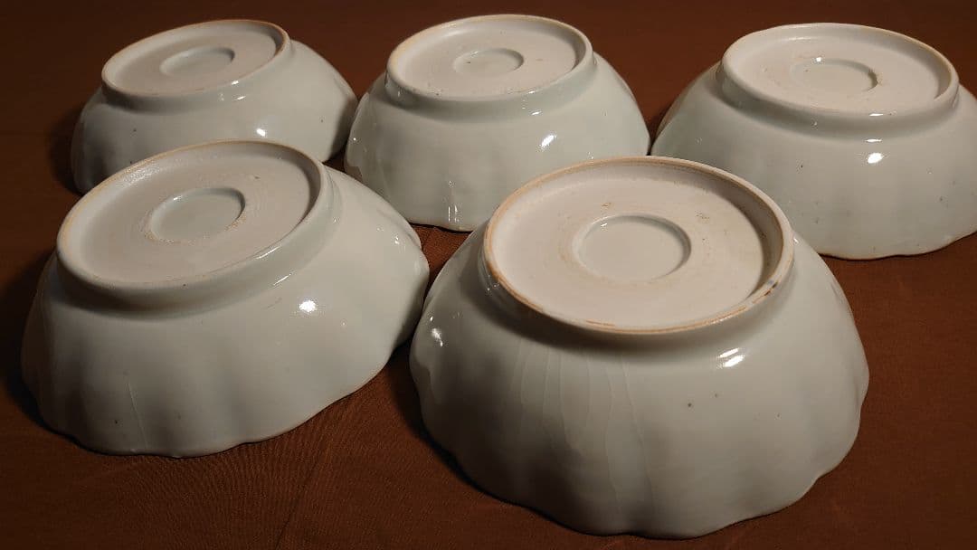 古伊万里　伊万里　なます皿　染付　山水画　江戸期　5客