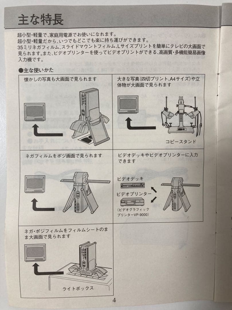 【レトロ品】FUJIX FOTOVISION FV7（プリントがテレビに映せる）