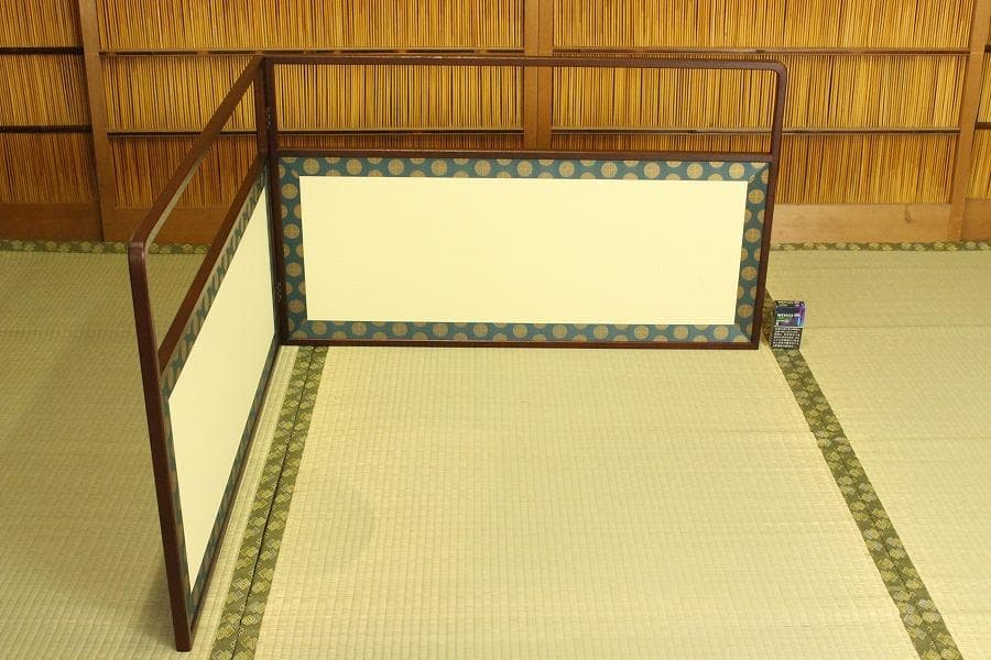 茶道具 風炉先屏風 遠山 唐松 間仕切り 衝立 美品(A476)