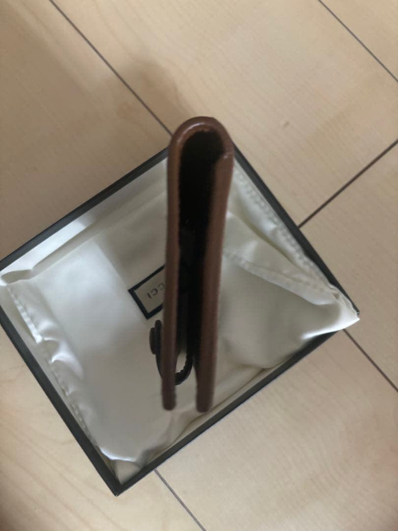 GUCCIパスポートケースGGスプリームキャンバス レザーゴールド金具 箱付
