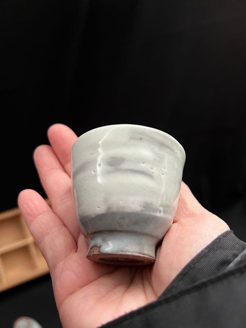 新品未使用　清水正作　刷毛目　茶器盌　6客　共箱あります。