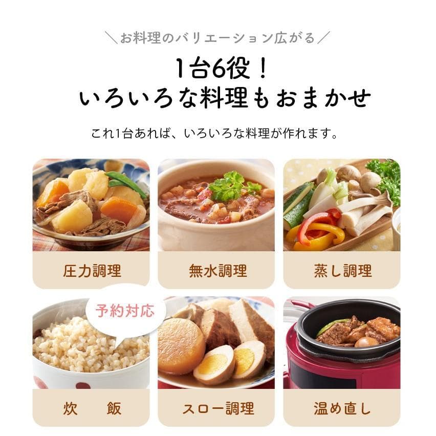 【新品・未開封　電気圧力鍋】炊飯に最適　シロカ　白色（大容量４L）