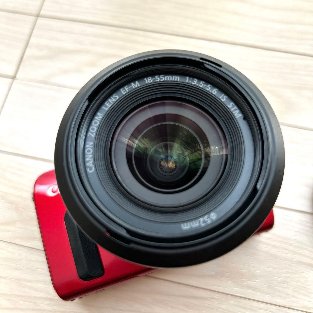 Canon EOS M レッド ミラーレス一眼カメラ レンズ付き