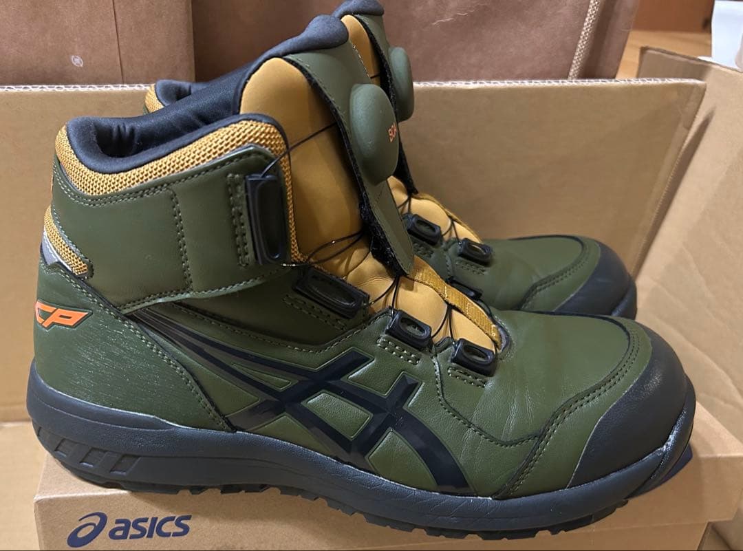 ASICS CP BOAシステム安全靴 オリーブグリーン