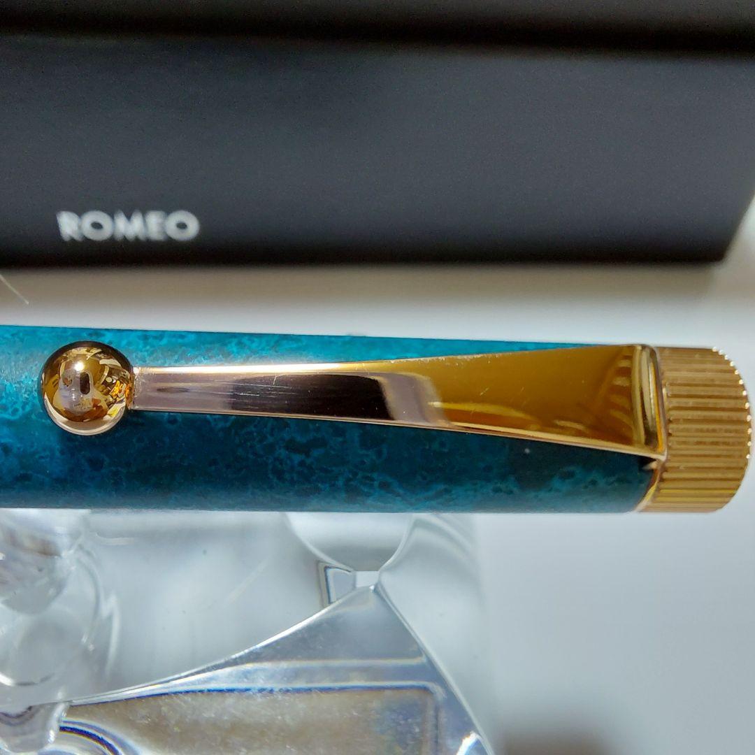 試し書きのみの超美品！ 限定ロメオNo.3 斑紋ガス青銅色ボールペン romeo