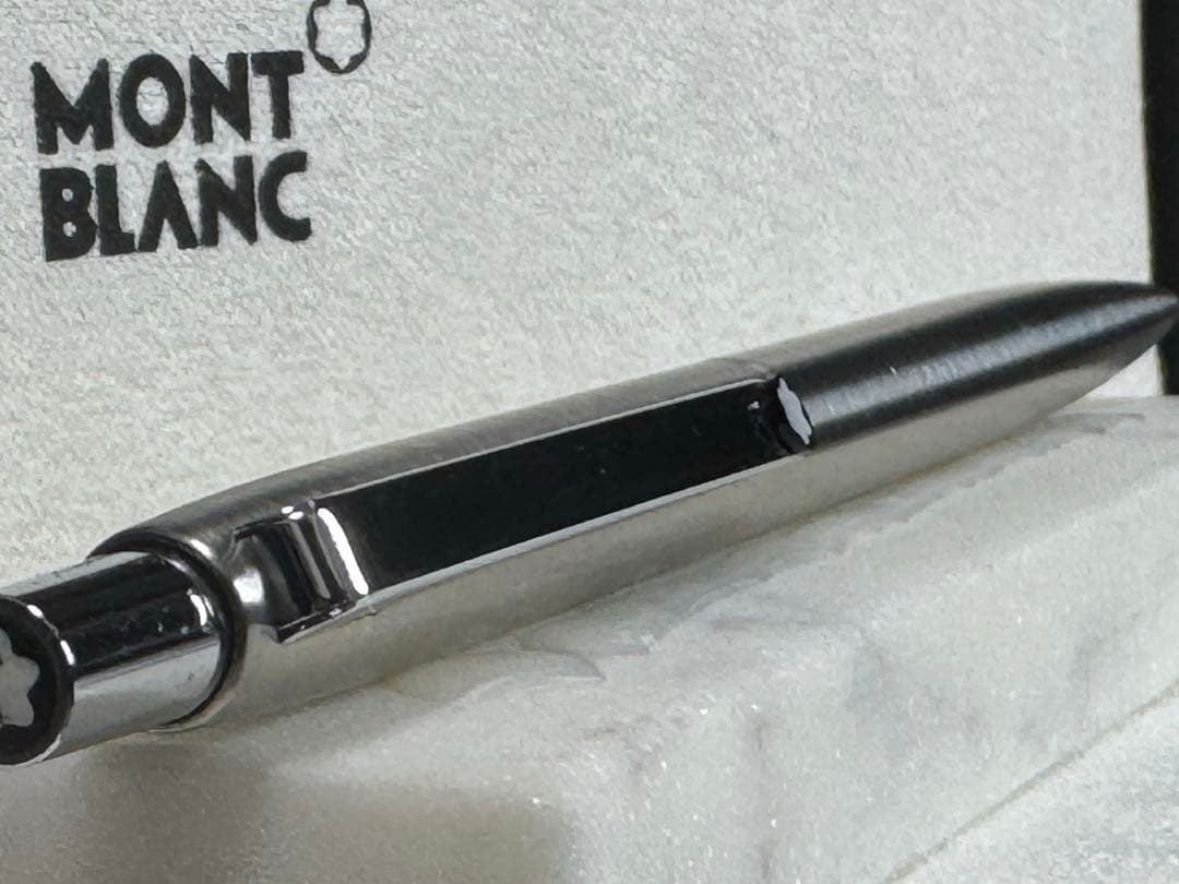 【新品未使用】MONT BLANC シルバーボールペン　スリムライン