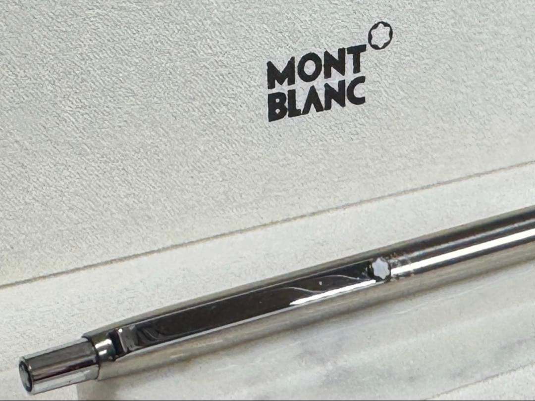 【新品未使用】MONT BLANC シルバーボールペン　スリムライン
