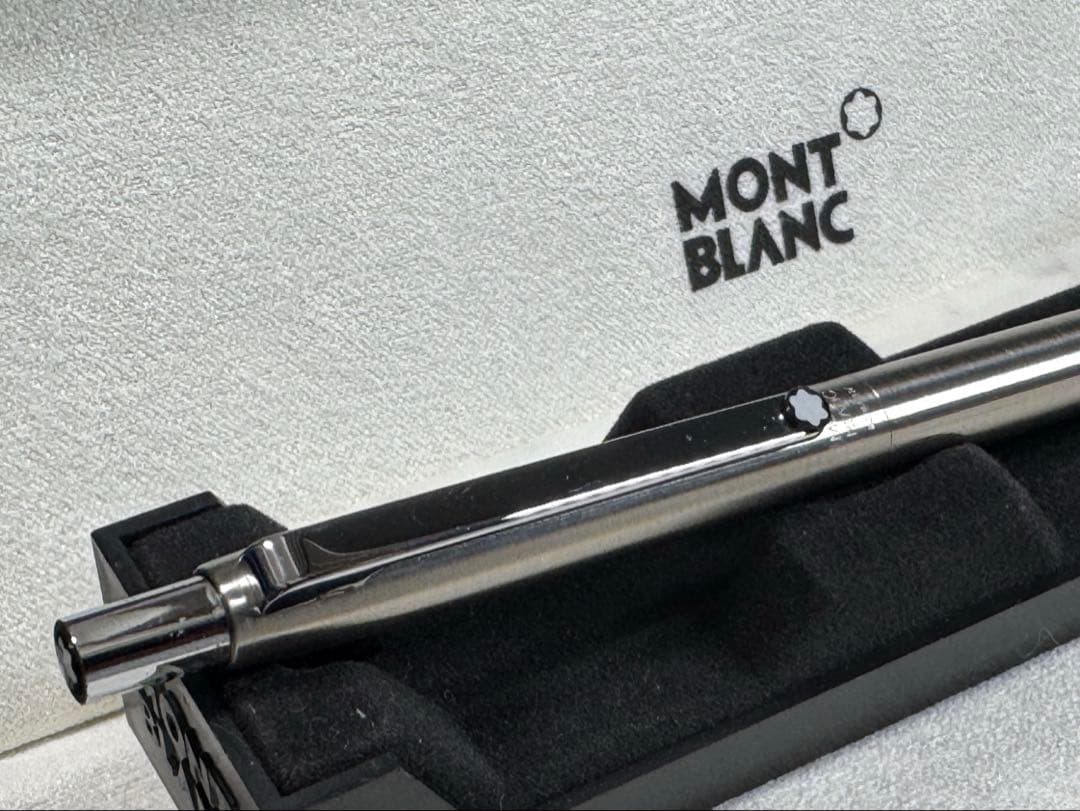 【新品未使用】MONT BLANC シルバーボールペン　スリムライン