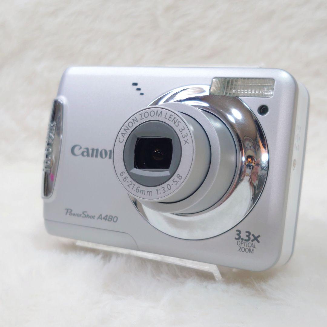 ✨美品✨Canon PowerShot A480 シルバー 単3電池 動作品