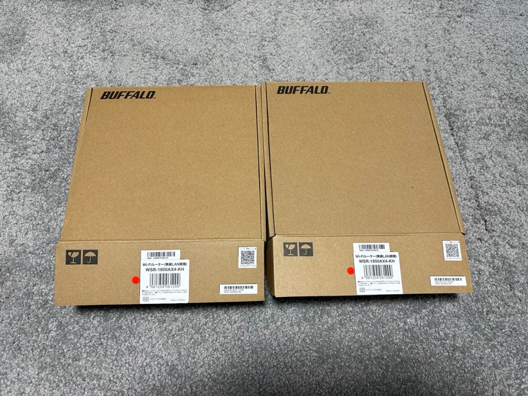 【未使用】Wi-Fiルーター WSR-1800AX4-KH 2台セット
