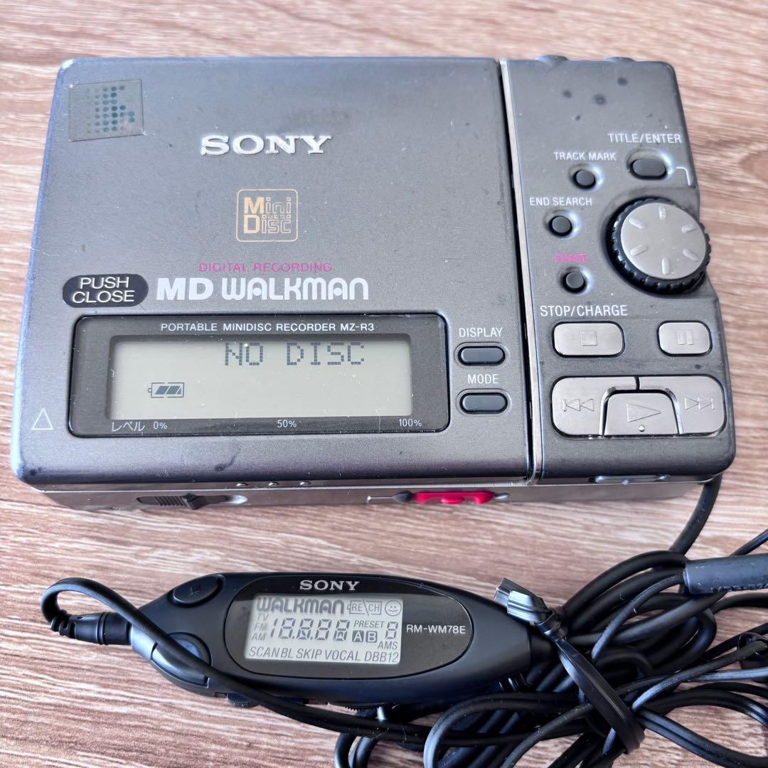 【通電OK】ジャンク　SONY MDレコーダー　MZ−R3 ソニー　ウォークマン