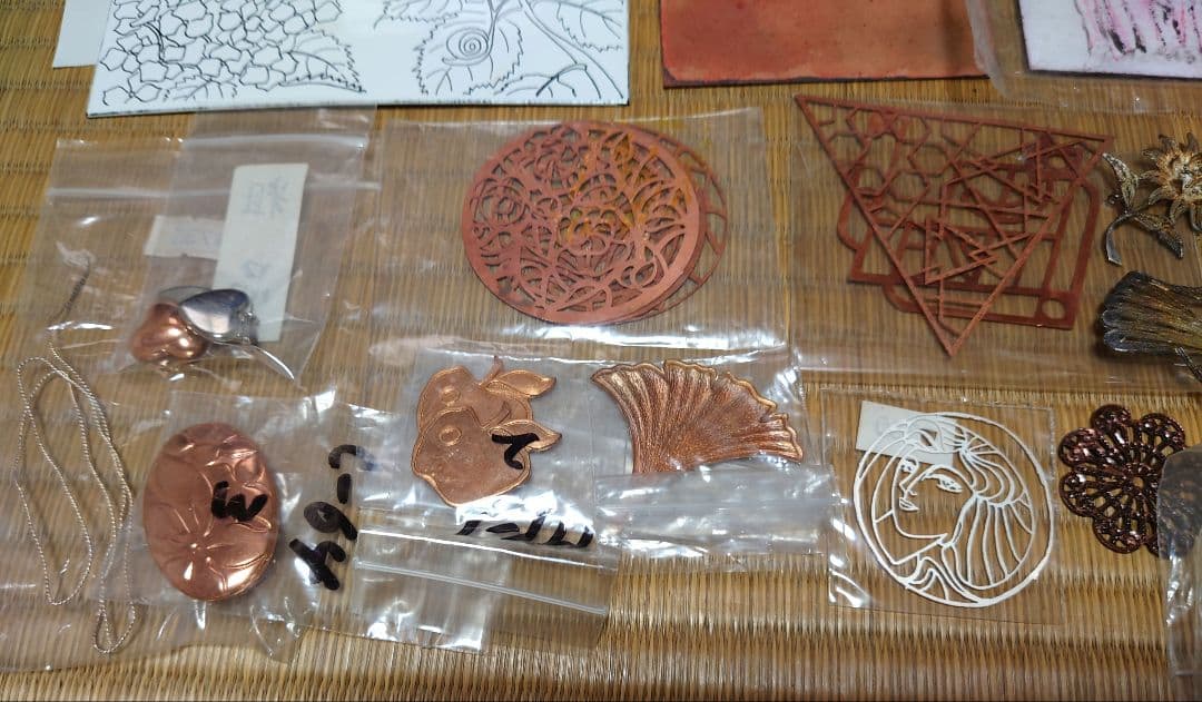 銅 銀 七宝焼 アクセサリー素材 おまとめセット
