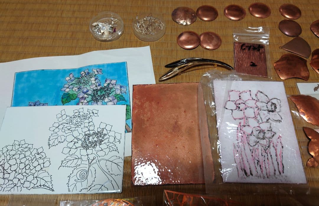 銅 銀 七宝焼 アクセサリー素材 おまとめセット