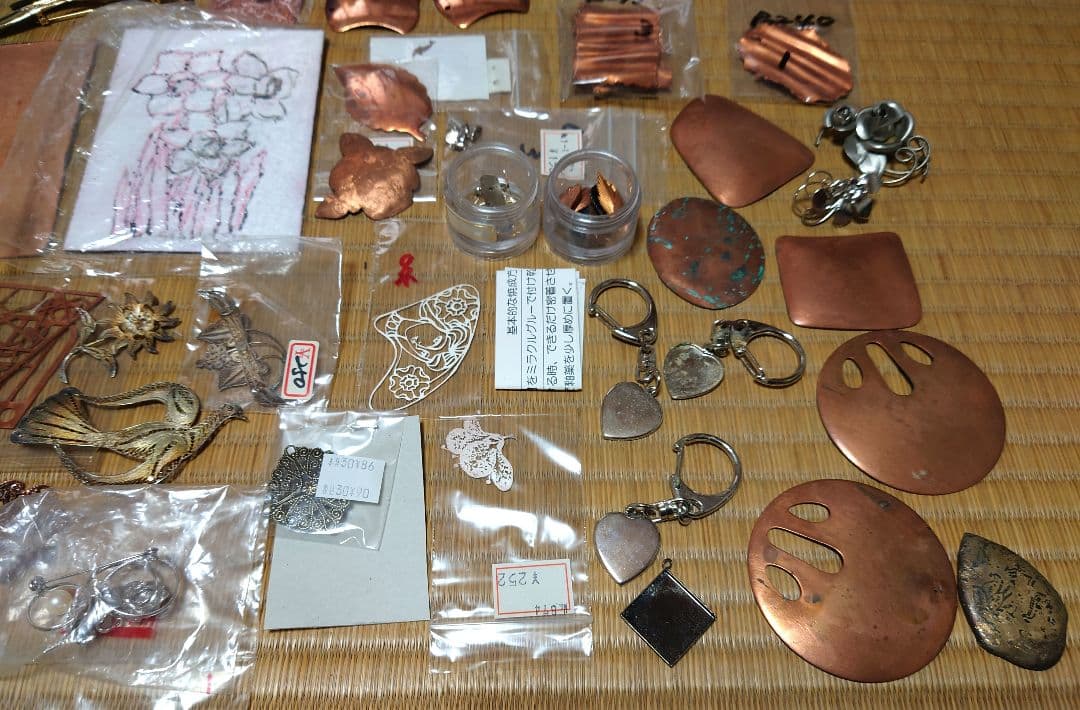 銅 銀 七宝焼 アクセサリー素材 おまとめセット