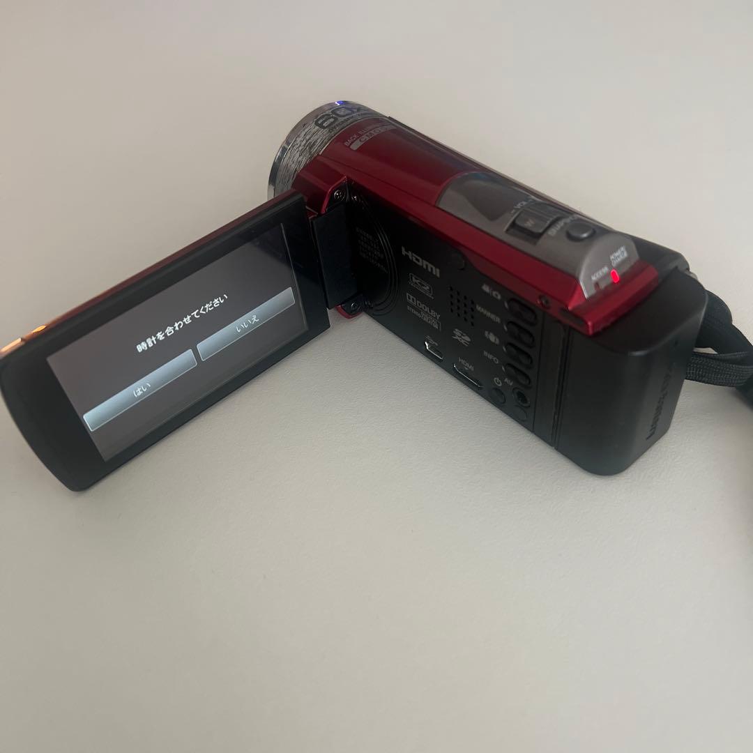 動作確認済み JVC Everio GZ-HM133 赤 カメラ バッテリー2つ