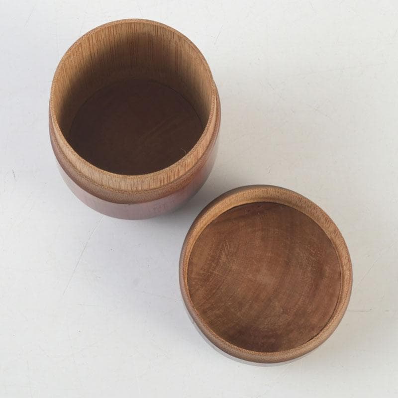 茶道具　古竹製　茶入　茶壷　仕覆付　時代箱　V　A52