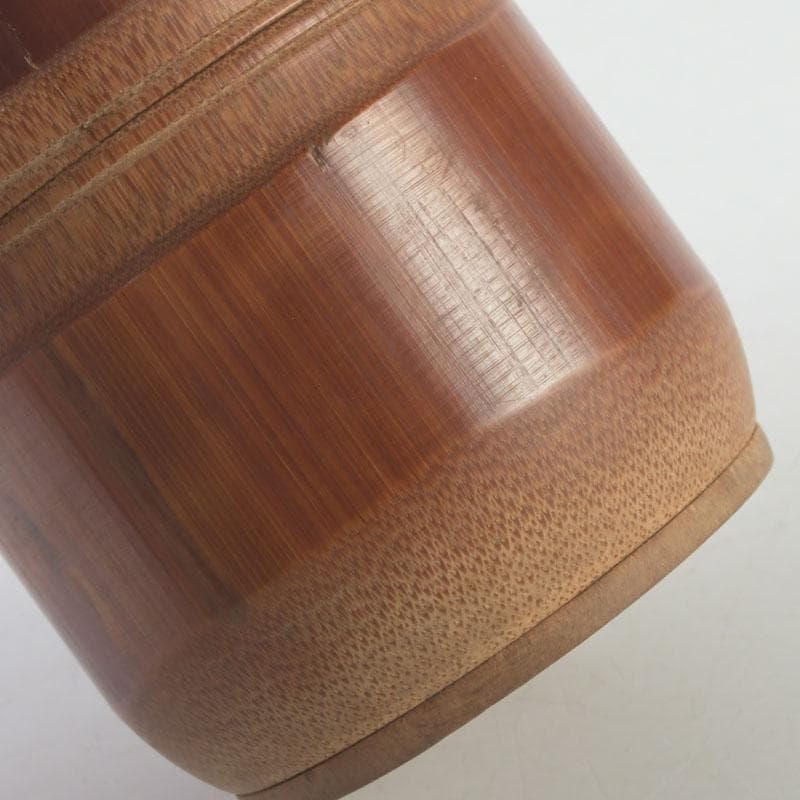 茶道具　古竹製　茶入　茶壷　仕覆付　時代箱　V　A52