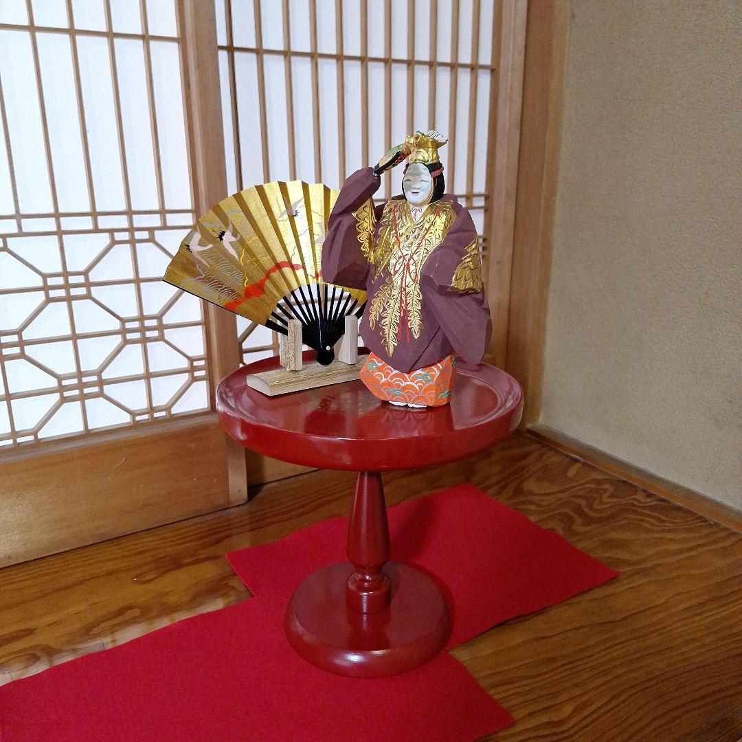 奈良一刀彫木嶋良宗作、一刀彫雅楽、金箔