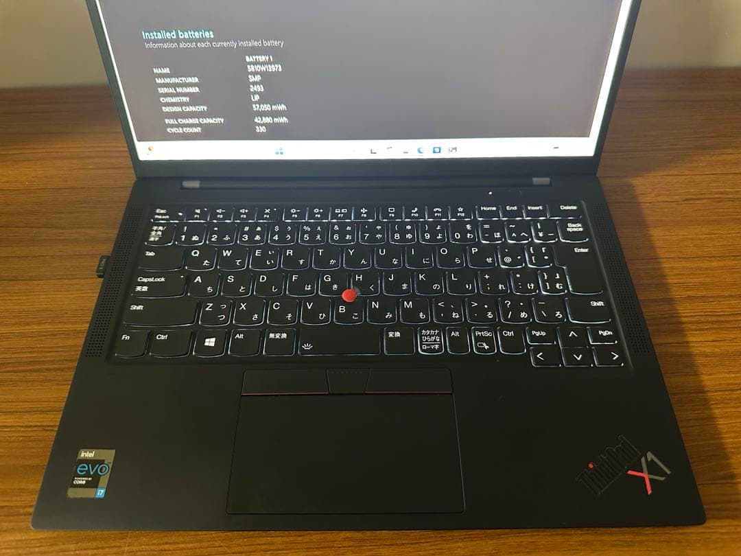 Windowsノート本体 2.X1 Carbon Gen 9th i7-1165g7 16Gb 256