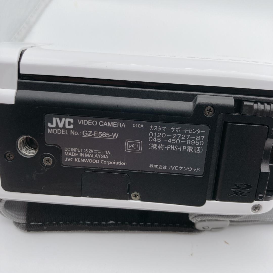 実写有【良品】JVC Everio GZ-E565-W ビデオカメラ バッグ付