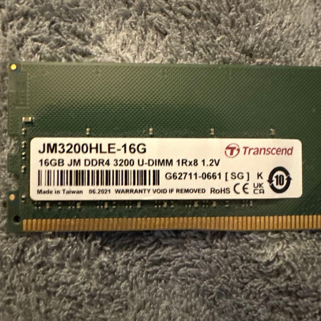 メモリー Transcend 16GB DDR4 3200MHz U-DIMM