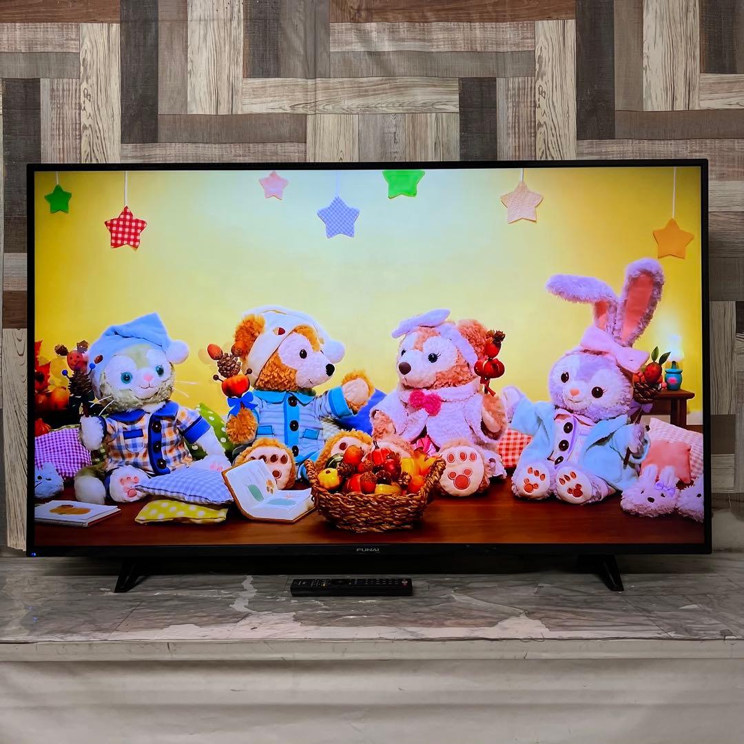 全国送料込❣️ 2年前購入フナイ55型4K液晶テレビWチューナー外付けHDD録画可