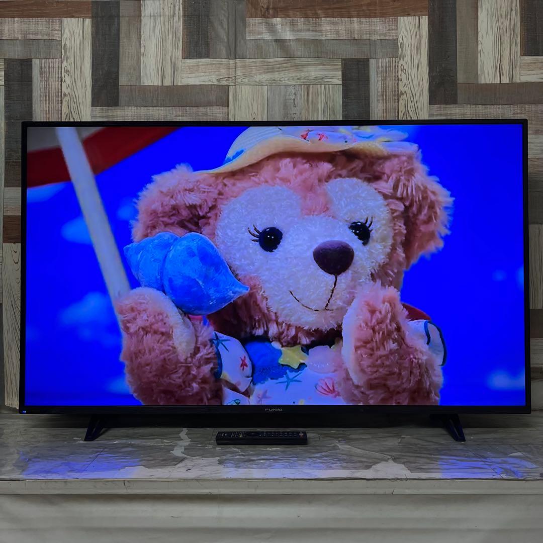 全国送料込❣️ 2年前購入フナイ55型4K液晶テレビWチューナー外付けHDD録画可