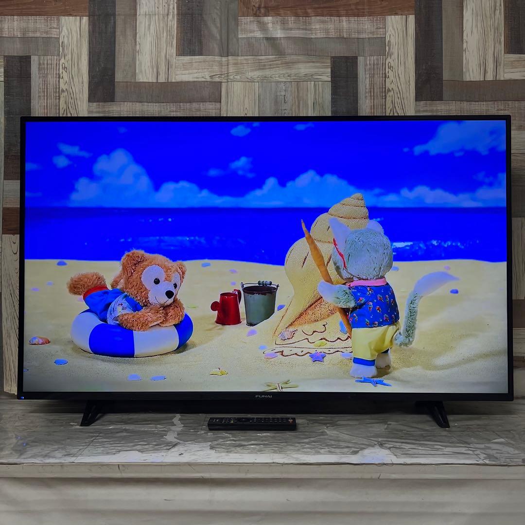 全国送料込❣️ 2年前購入フナイ55型4K液晶テレビWチューナー外付けHDD録画可