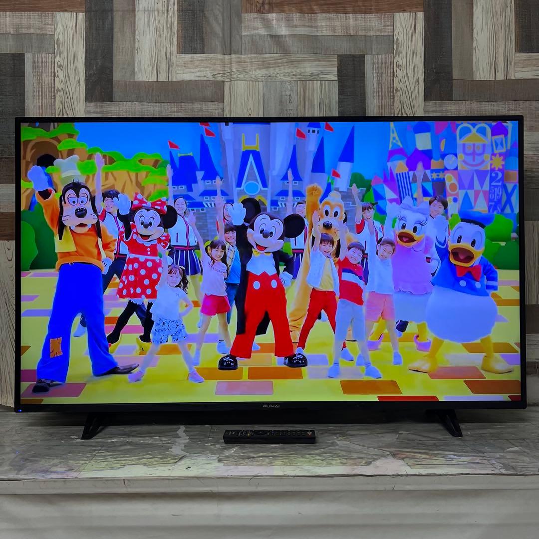 全国送料込❣️ 2年前購入フナイ55型4K液晶テレビWチューナー外付けHDD録画可