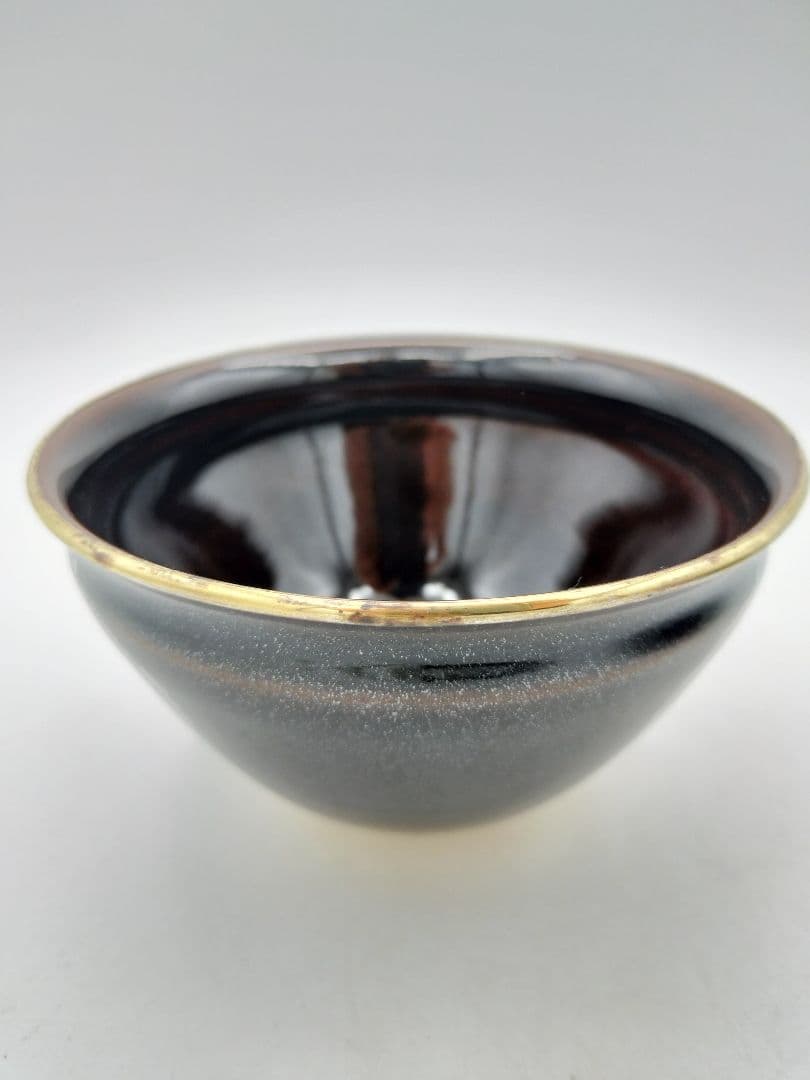 d012 天目台セット 茶碗 万代草山 紙箱 茶道具 古物
