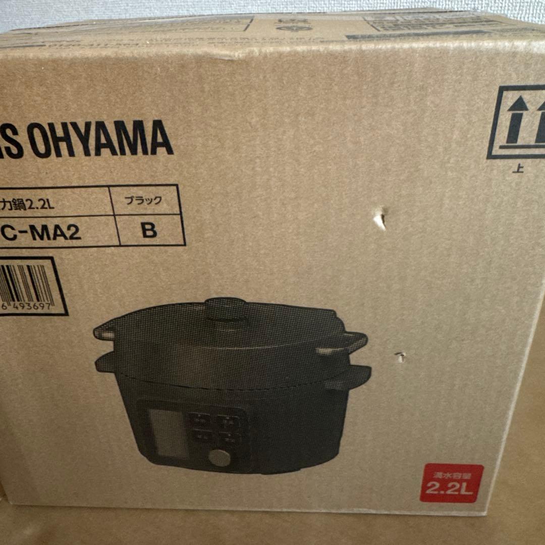 IRIS OHYAMA 電気圧力鍋 PMPC-MA2 ブラック 2.2L