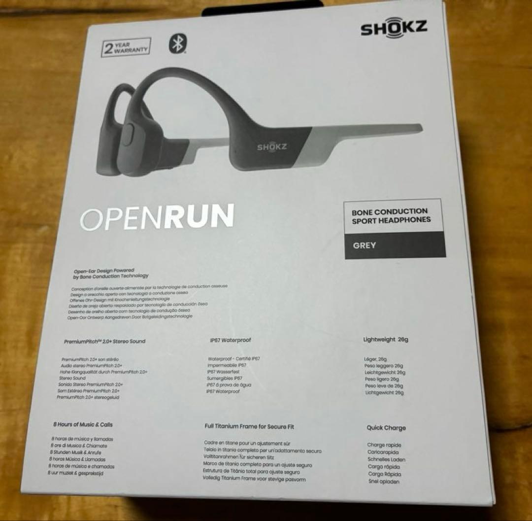 【美品】SHOKZ OPENRUN 骨伝導イヤホン