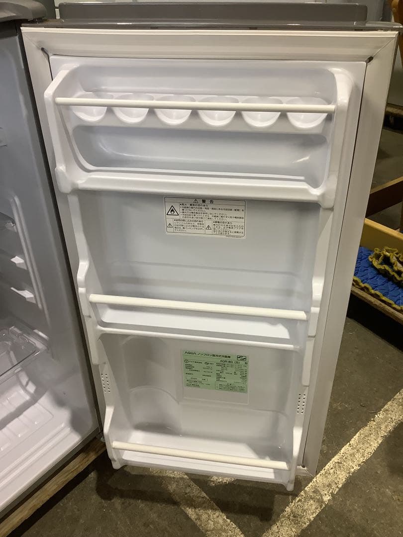 まや93 2020年製 アクア 1ドア冷蔵庫 AQR-8G(S) 75L★