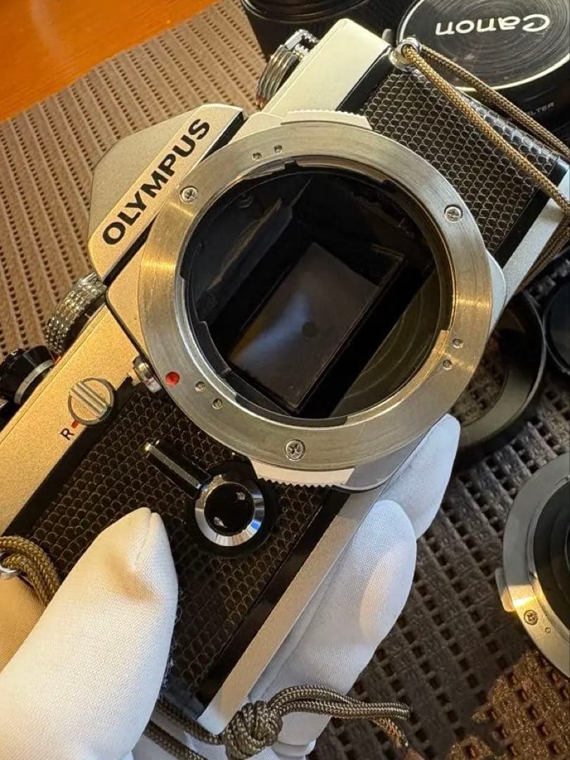 OLIMPUS OM-1 フィルムカメラ 一眼レフ レンズ3本 新品フィルム付き