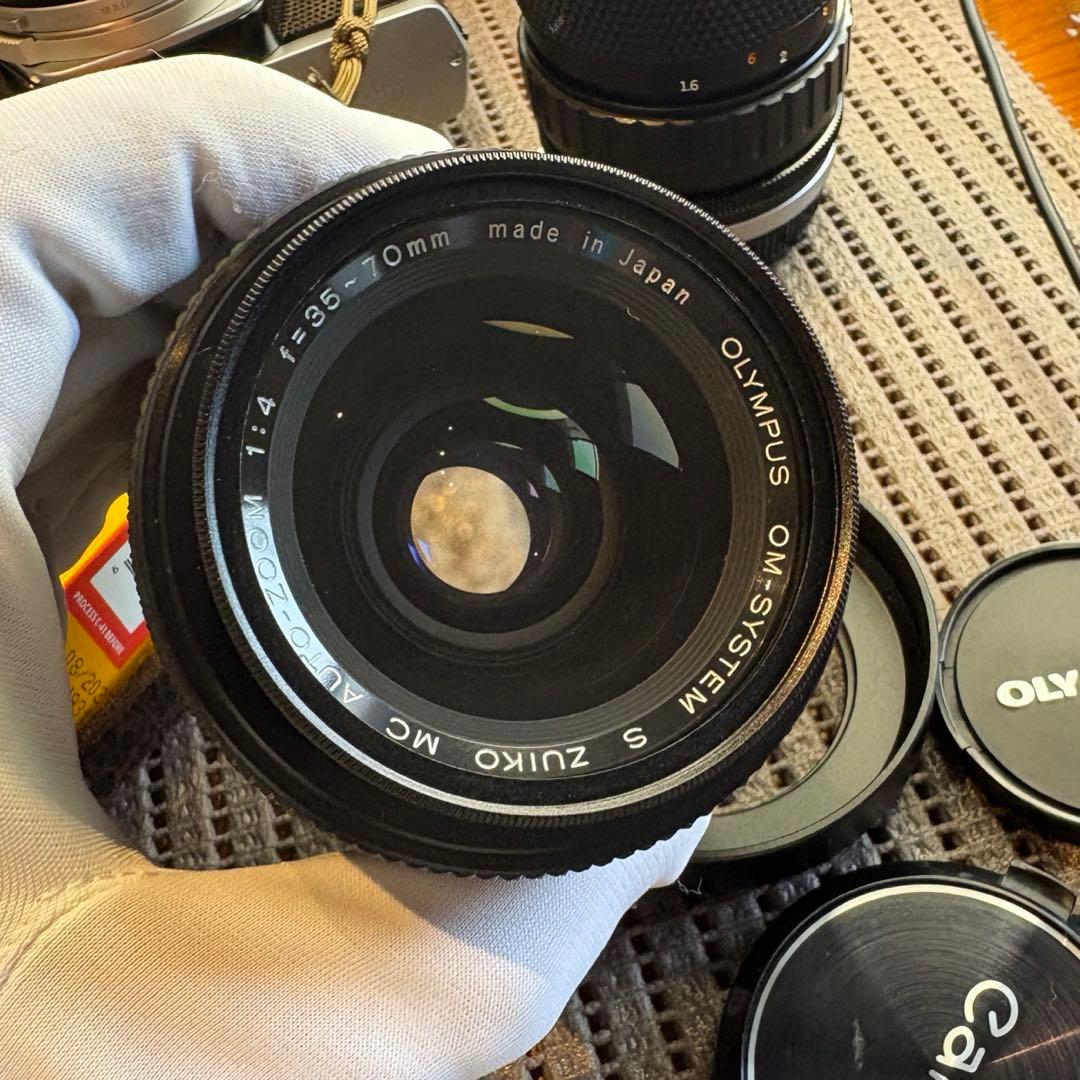 OLIMPUS OM-1 フィルムカメラ 一眼レフ レンズ3本 新品フィルム付き