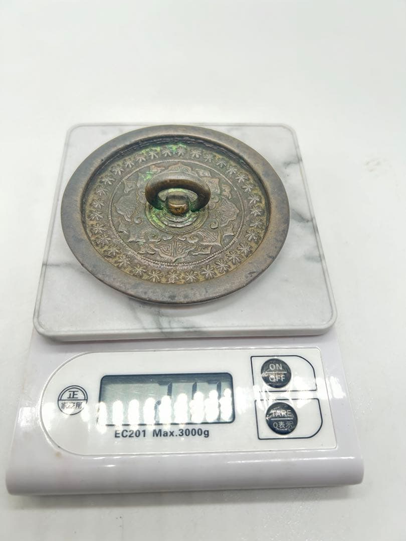 鉄瓶 古鏡蓋 落款あり 名人古作 時代物  岩肌 水漏れ無し容量約1000ml