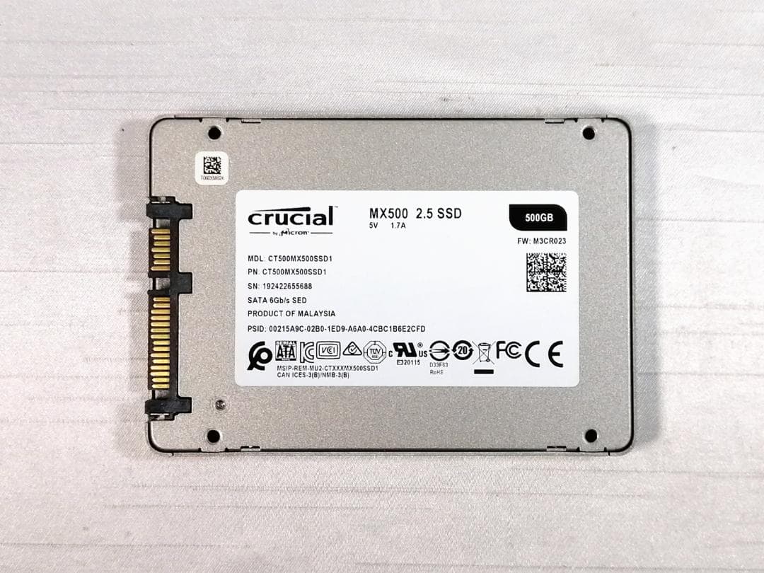 crucial MX500 2.5インチ SSD 500GB
